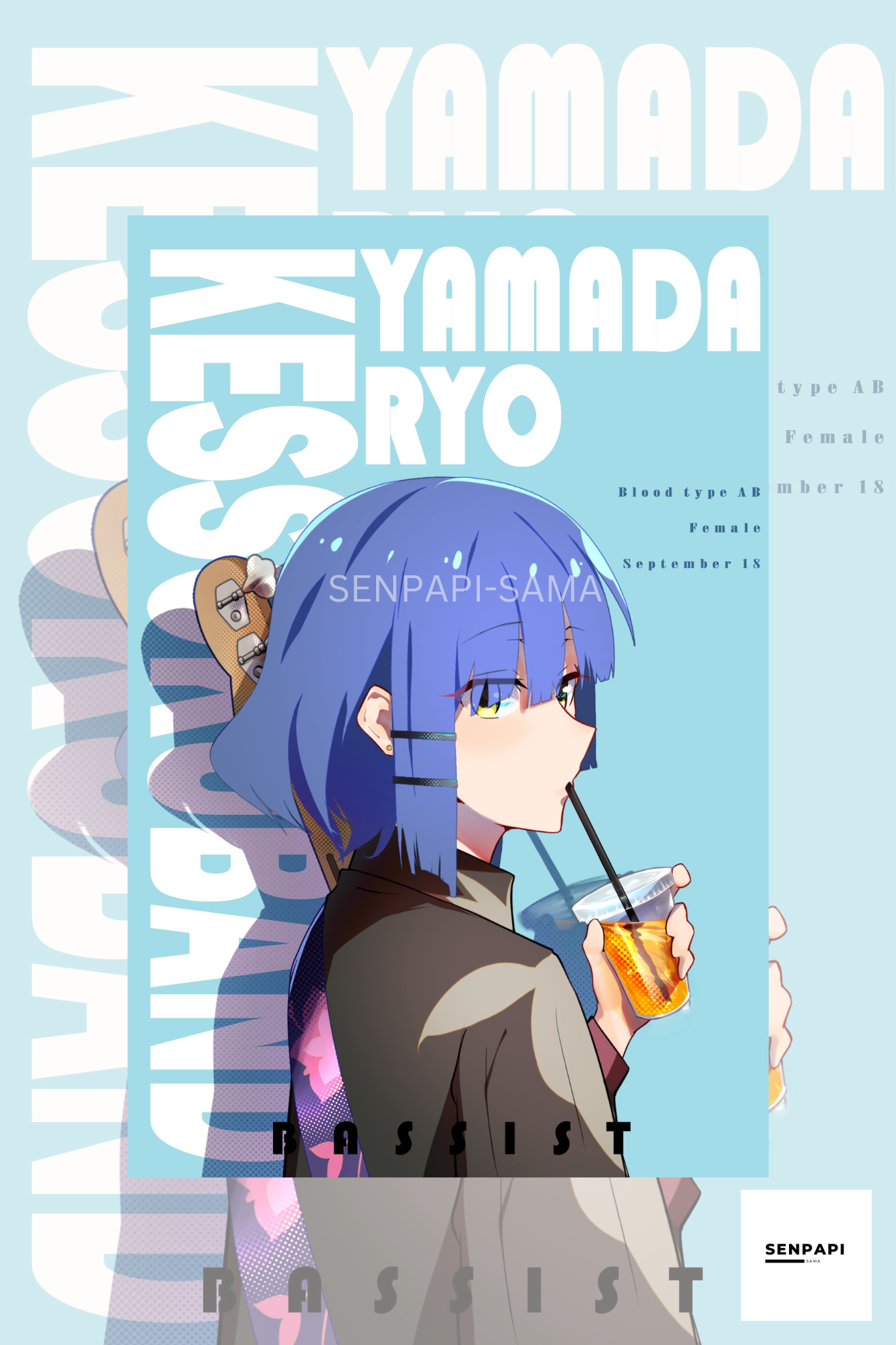 Ryo Yamada Bocchi The Rock Poster – SENPAPI-SAMA Ryo Yamada Bocchi The Rock Poster – SENPAPI-SAMA
